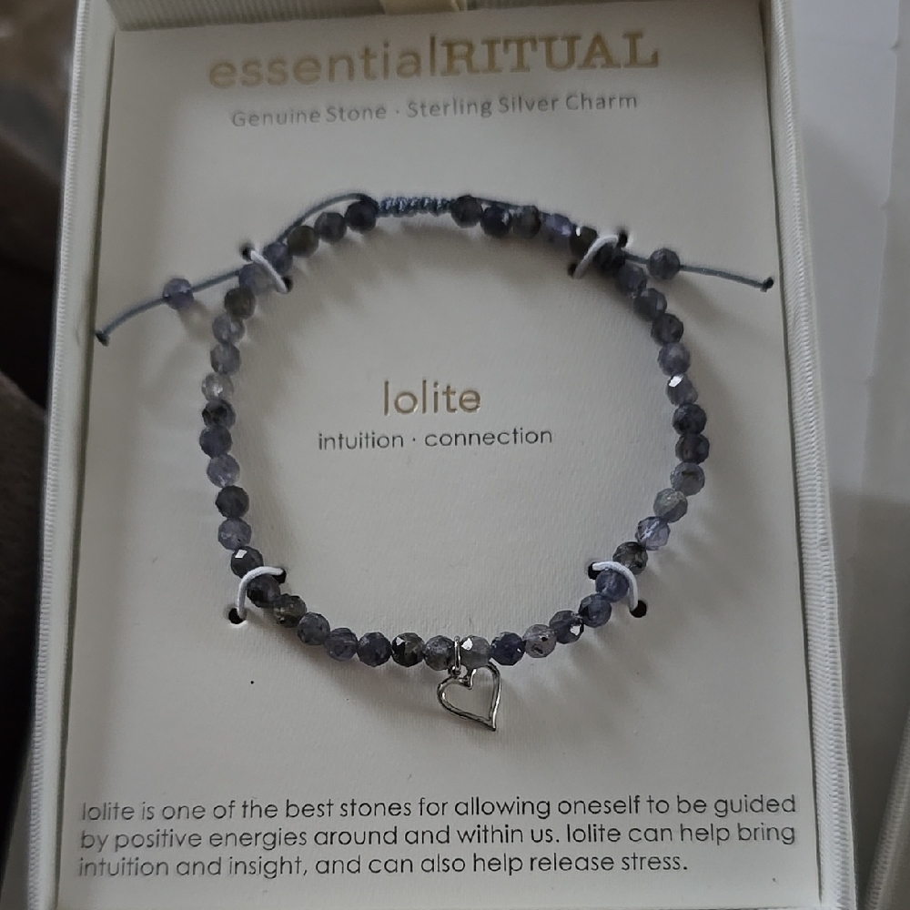Iolite Bracelet - Silver Charm